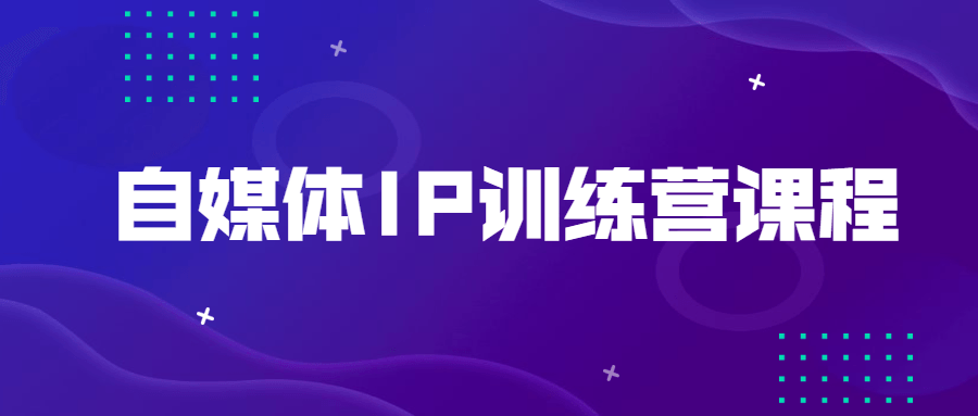自媒体IP训练营课程 - 选优云网创