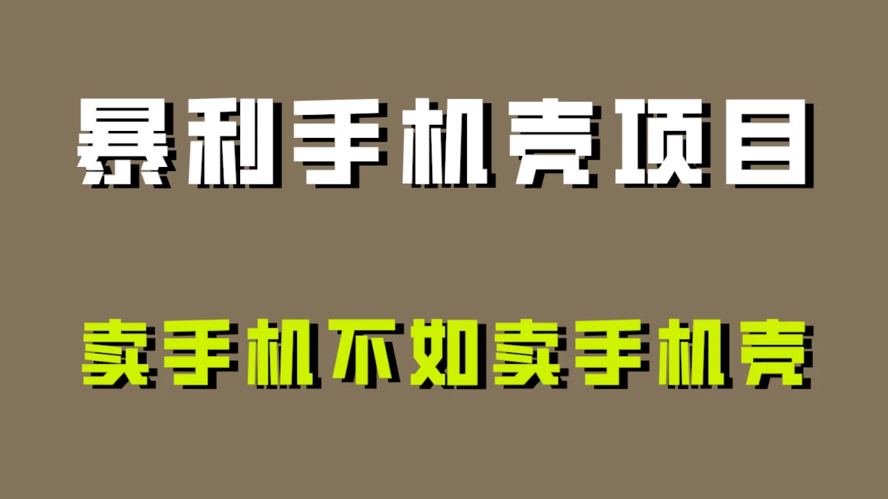 卖手机不如卖手机壳，暴利手机壳项目玩法拆解！ - 选优云网创