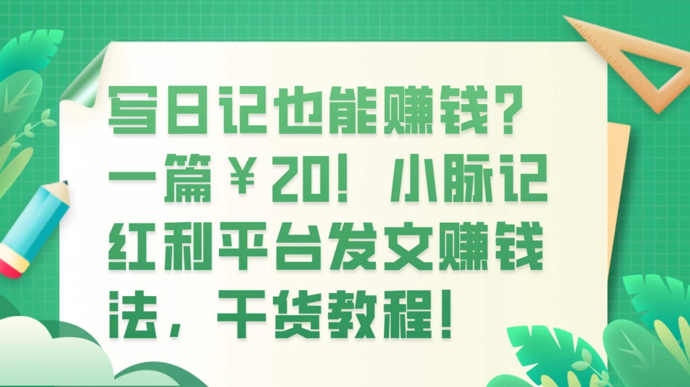 写日记也能赚钱？100 阅读 1 元钱？ - 选优云网创