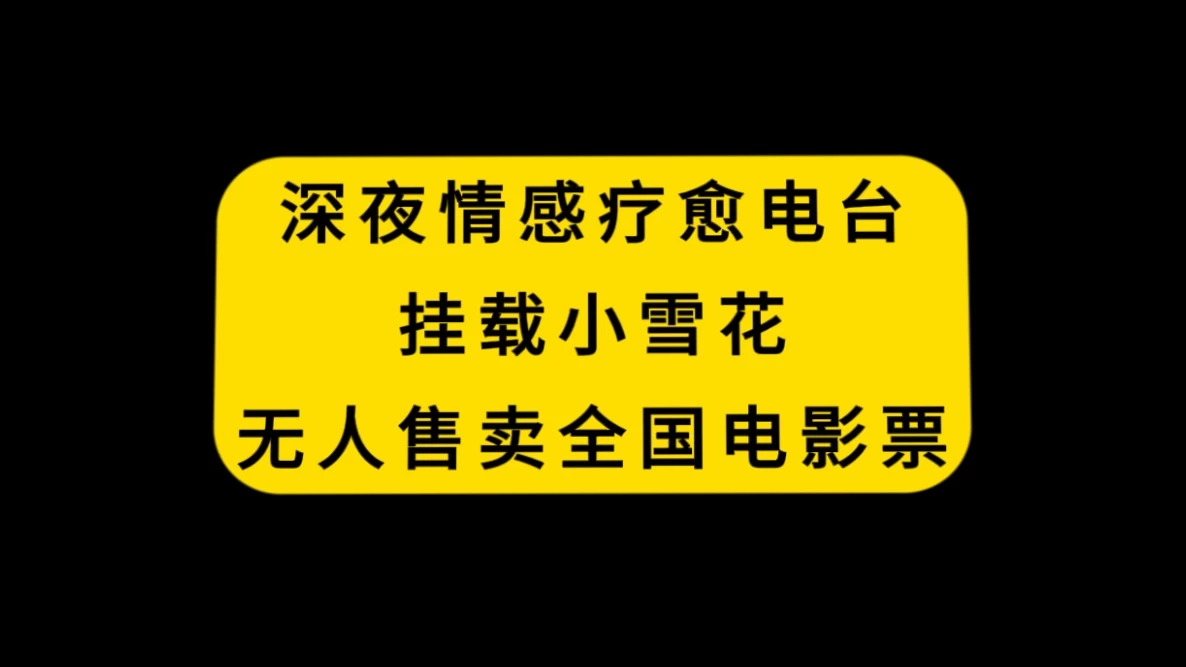深夜情感疗愈电台，挂载小雪花，无人售卖全国电影票 - 选优云网创