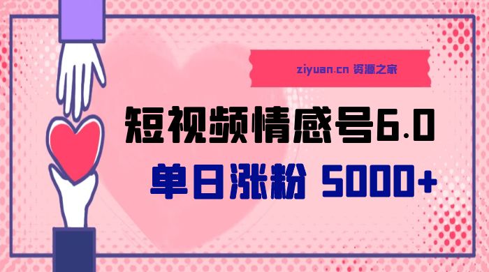 短视频情感号 6.0：单日涨粉 5000+，单条作品变现 300+ - 选优云网创