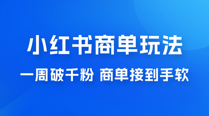 小红书商单蓝海玩法，一周破千粉，商单接到手软，一单 150-800 - 选优云网创