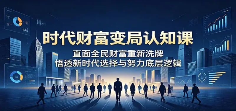 时代财富变局认知课：直面全民财富重新洗牌，悟透新时代选择与努力底层逻辑 - 选优云网创