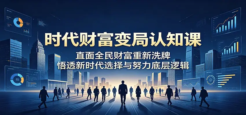 时代财富变局认知课：直面全民财富重新洗牌，悟透新时代选择与努力底层逻辑 - 选优云网创