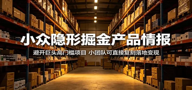 小众隐形掘金产品情报:避开巨头高门槛项目,小团队可直接复刻落地变现 - 选优云网创