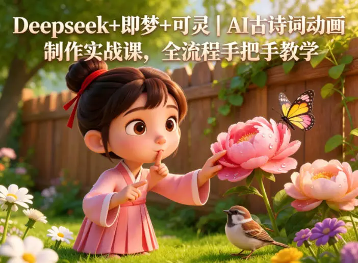 Deepseek+即梦+可灵｜AI古诗词动画制作实战课，全流程手把手教学 - 选优云网创