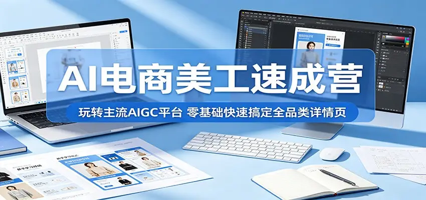 AI电商美工速成营：玩转主流AIGC平台，零基础快速搞定全品类详情页 - 选优云网创