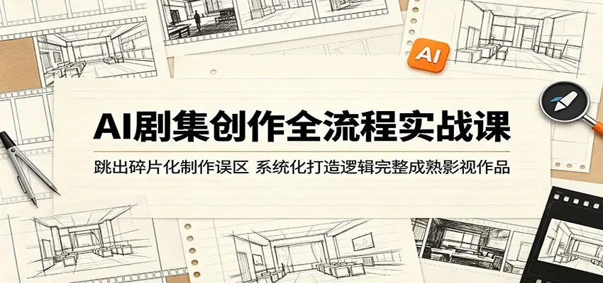 AI剧集创作全流程实战课:跳出碎片化制作误区,系统化打造逻辑完整成熟影视作品 - 选优云网创