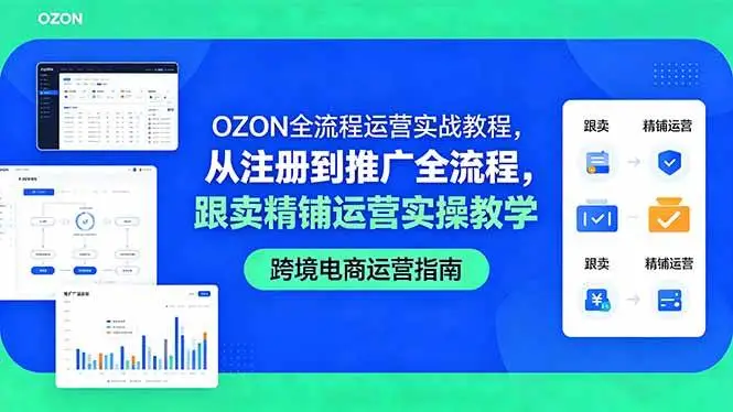 （18519期）OZON全流程运营实战教程，从注册到推广全流程，跟卖精铺运营实操教学 - 选优云网创