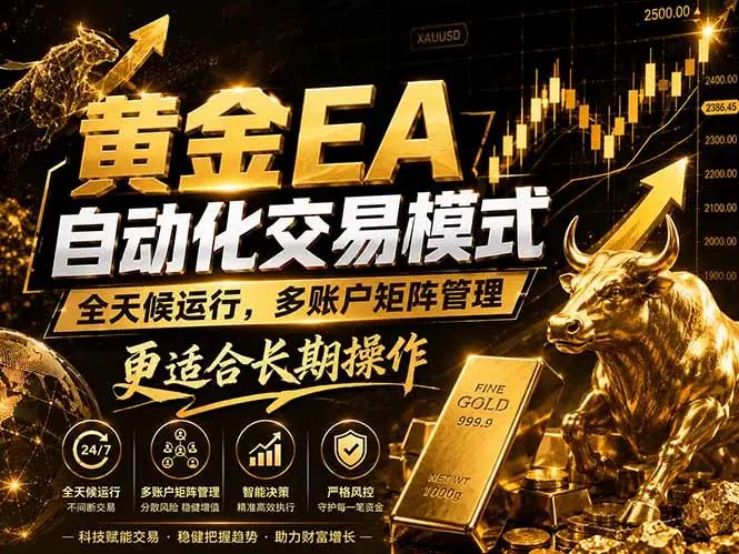 黄金EA量化：多窗口矩阵稳定运行，系统自动执行，收益空间持续放大 - 选优云网创